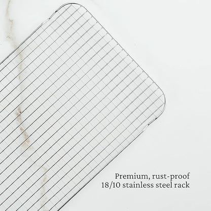 Hestan Provisions OvenBond – 4-Piece Tri-ply Sheet Pan & Stainless Steel Cooling Rack Set