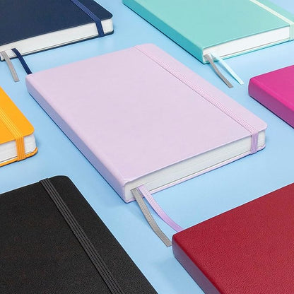 PAPERAGE Lined Journal Notebook, (Sky Blue), 252 Pages, Medium 5.6 in x 8 in - 100 GSM Thick Paper – Hardcover Journaling Notebook for Work, School & Note Taking