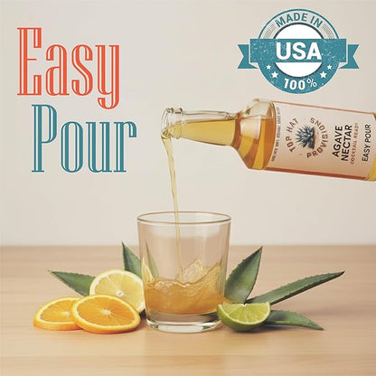 Top Hat Agave Nectar - Made with Organic Agave Nectar - Agave Syrup Sweetener for Cocktails, Mocktails, Lemonades, Coffee, Tea & Desserts - 32oz Bottle