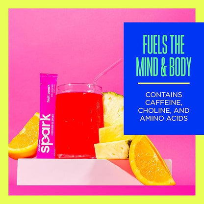 AdvoCare Spark - Energy Drink Mix - Vitamin & Amino Acid Supplement - Supports Energy & Focus - Portable Immune Support - Sugar-Free - Fruit Punch - 2 Pack (14 Stick Packs, 3.5 oz)