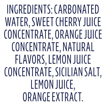 Sanpellegrino CIAO Cherry Sparkling Water, Low-Calorie Italian Sparkling Water with Real Fruit Juices, 0g Added Sugar, 24-Pack