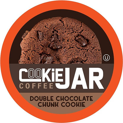 Cookie Jar Double Chocolate Chunk Flavored Coffee Pods for Keurig K Cup Brewers, 40 Count – Rich Chocolate Flavor in Every Cup, Perfect for Dessert Lovers