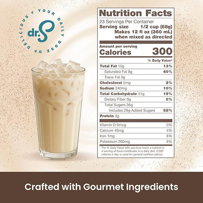Dr. Smoothie Café Essentials Cream Base – No Artificial Colors, Flavors, or Sweeteners – Shelf Stable – Caffeine-Free – Great for Hot, Iced, & Frozen Frappes (3.5 lb Bag, 30 Servings)