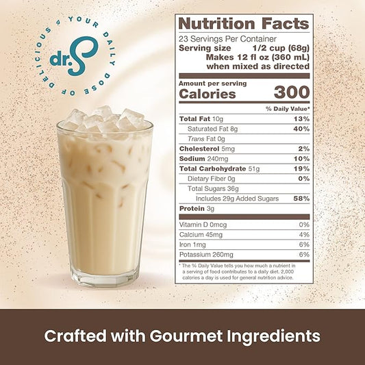 Dr. Smoothie Café Essentials Cream Base – No Artificial Colors, Flavors, or Sweeteners – Shelf Stable – Caffeine-Free – Great for Hot, Iced, & Frozen Frappes (3.5 lb Bag, 30 Servings)