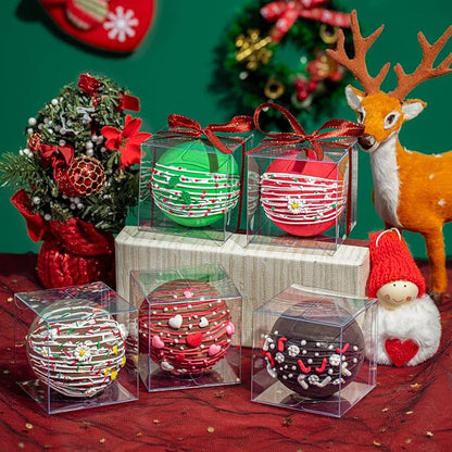 100Pack Clear Hot Chocolate Bomb Boxes Small Gift Boxes Cupcake Boxes Candies Box Birthday Wedding Party Favor Box 3" x3x3