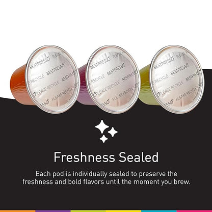 Bestpresso Coffee for Nespresso OriginalLine Machine 120 pods Certified Genuine Espresso Variety Pack, Pods Compatible with Nespresso OriginalLine