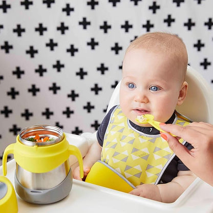 b.box Insulated Food Jar with Spork for Toddlers | Easy Open Container | Stainless Steel, 5hrs + of perfect temperatures | Dishwasher safe, BPA Free (Indigo Rose, 11 oz)