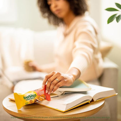 belVita Breakfast Biscuit Sandwiches, Cinnamon Brown Sugar & Vanilla Creme Flavor, 5 Packs (2 Biscuit Sandwiches Per Pack),5 Count(Pack of 1)