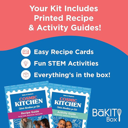 BāKIT Box Berry Blast-Off Tarts Baking Kit, STEM Rocket Activity + DIY Jam Pastries, Printed Recipe & Activity Guides, Great Gift for Boys & Girls