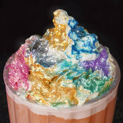 NiHome Edible Food-Grade Glitter Powder Glimmer Luster Dust Metallic Fancy Food Decorating Sprinkle Glimmery Dust for Drink Wine Beverage Cake Bakery Vegan Allergen-Free (Pink, 0.35oz/10g)