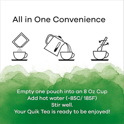 QuikTea Cardamom Chai Tea Latte – 20 Count, Bold Cardamom Flavor, No Preservatives – Just Add Hot Water