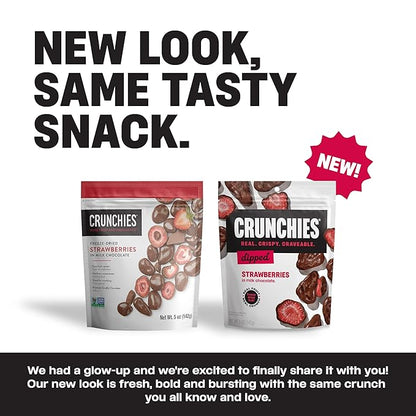 Crunchies Freeze-Dried Fruits, 100% All Natural Crispy Fruit, Non GMO and Kosher, Resealable Freeze Dried Fruit Snack Packs, Pack of 6 (Strawberry Lovers Variety Pack)