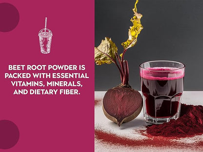 Ancient Roots Beet Root Powder - Freeze - Dried, All-Natural, No Sugar Added, Heart Health Support, Help Boost Stamina Naturally, Natural Food Coloring, Beets, Bulk Size 10.5 Ounces (75 Servings)