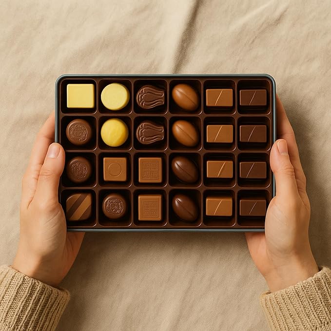 Andy Anand Chocolatier Sugar Free Belgian Dark Chocolate Truffles - Gluten Free & Diabetic-Friendly Chocolate Truffles Gift Box, Assorted Flavors Belgian Truffles With Guilt-Free Indulgence (16 Pcs)