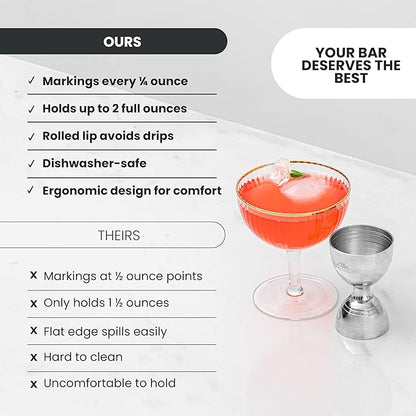 A Bar Above Premium Bell Jigger, 304 Stainless Steel Double Cocktail Jigger with 10 Internal Measurements, Heavy Duty Professional Tool for Bartending, Antique Copper Finish, Ergonomic Design, 1 Pack
