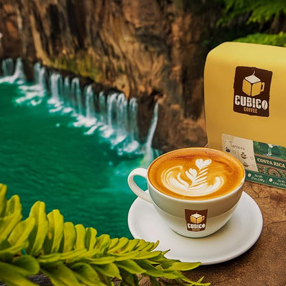 Costa Rican Coffee, Ground Coffee, Premium Costa Rica Tarrazu Single Origin Fresh Roasted Ground Coffee | Cubico Coffee | 12 Ounce Bag
