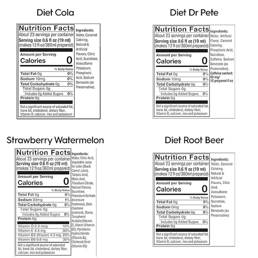 SodaStream Flavoring Diet Variety Pack Usa, 14.9 Fl Oz (Pack of 4)