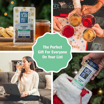 Tiesta Tea - Cozy Peppermint Cocoa, Loose Leaf, Chocolate Peppermint Herbal Tea, Premium Blend, Non Caffeinated, Make Hot or Iced Tea & Up to 50 Cups - 3 Ounce Refillable Tin