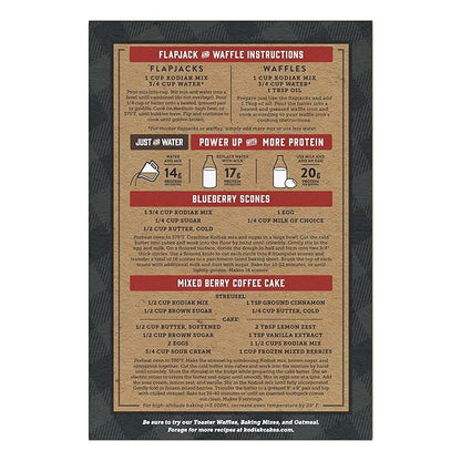 Kodiak Cakes Power Cakes Protein Pancake Mix & Waffle Mix - 100% Whole Grain - Blueberry (Pack of 6)