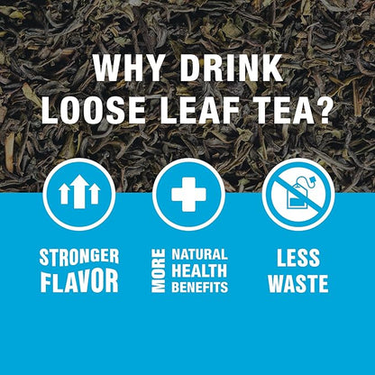Tiesta Tea - First Flush Darjeeling Black Tea, Loose Leaf, Single Origin Premium Black Tea from India, Pure High-Caffeinated Blend, Makes Hot or Iced & Up to 200 Cups, 16oz Resealable Bulk Pouch