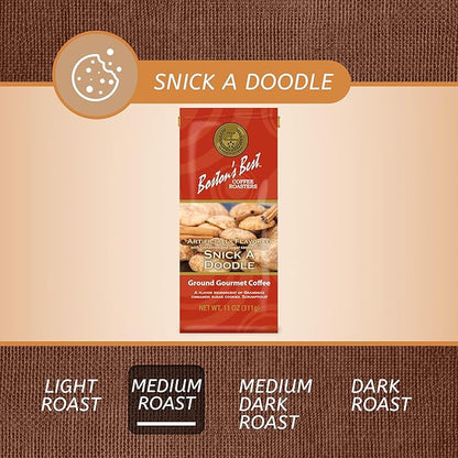 Boston’s Best Coffee - Snick A Doodle Flavored Delicious Gourmet Premium Ground Coffee, 11 oz. / 311 g Coffee Bag