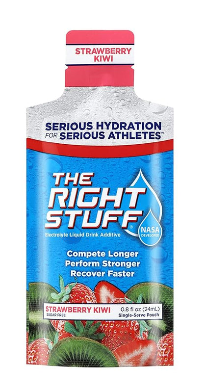 The Right Stuff electrolyte drink concentrate - 10 Pouch Box - Strawberry Kiwi