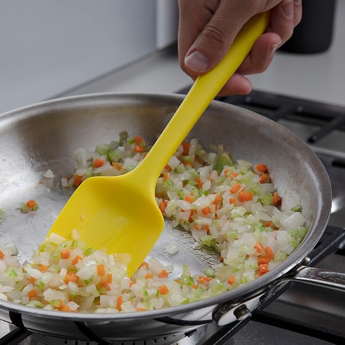 GIR: Get It Right Silicone Spoonula Spatula - 11-Inch Skinny Studio White - Heat-Resistant & Nonstick Silicone Kitchen Utensils - Serving & Scraping