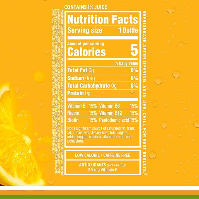 Sparkling Ice Tea + Lemonade Sparkling Water, Zero Sugar Flavored Water, with Vitamins and Antioxidants, Low Calorie Beverage, 17 Fl Oz Bottles (Pack of 12)
