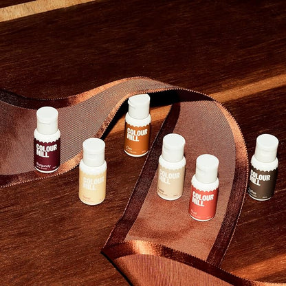 Colour Mill Outback Pack Oil-Based Food Coloring, 20 Milliliters Each of 6 Colors: Burgundy, Clay, Coffee, Latte, Rust and Sand 4.08 Fl Oz 120 milliliters
