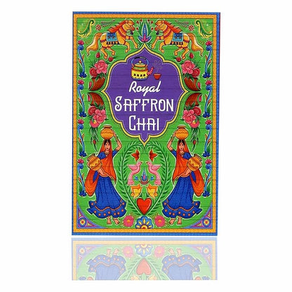 Sancha Tea Boutique, India Chai Collection Gift Box, Assorted Indian Masala Chai Teas, Cardamom/Ginger/Tulsi/Saffron, Variety Pack of 4 Loose Leaf Teas, 50g Each