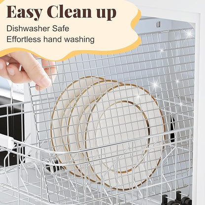 Cooling Racks for Cooking and Baking - 2 PCS 11.65" x 16.85" Grid Wire Baking Rack for Oven Cooking, Baking, Grilling, Roasting -Dishwasher Safe Bacon Rack- Fits Half Sheet Cookie Pan