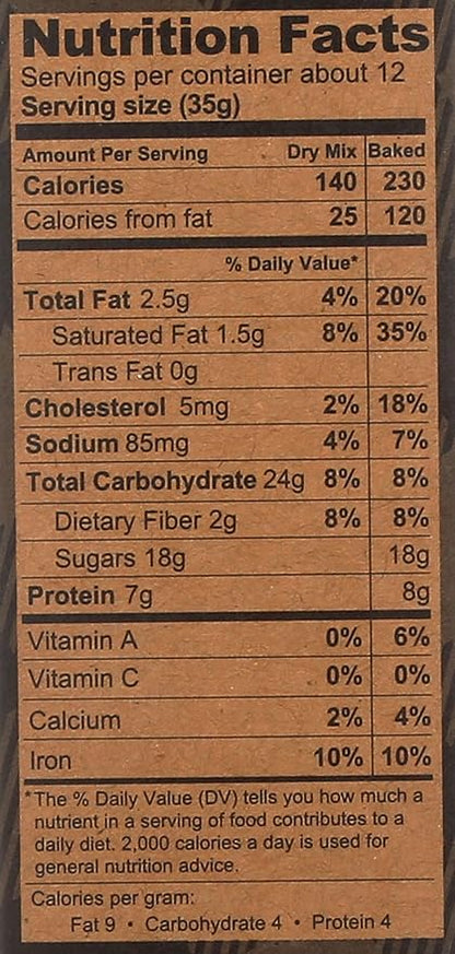 Kodiak Brownie Baking Mix, Chocolate Fudge, High Protein,100% Whole Grains, (Pack of 1)