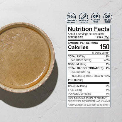 Laird Superfood Instant Latte Sweet & Creamy, Non-Dairy, Superfood Creamer, Gluten Free, Non-GMO, Vegan, 15pk Sachets