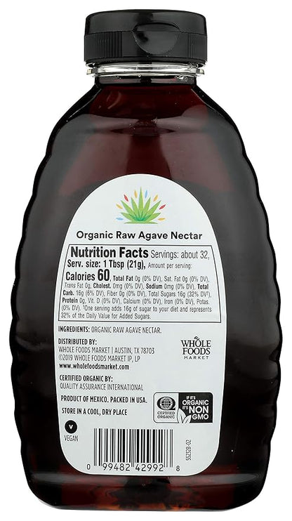 365 by Whole Foods Market, Organic Raw Agave Nectar, 23.5 Ounce (Pack of 3)