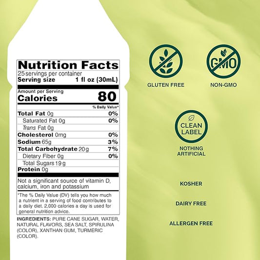 Monin - Pistachio Syrup, Rich and Roasted Pistachio Flavor, Great for Lattes, Mochas, and Dessert Cocktails, Non-GMO, Gluten-Free (750 ml)