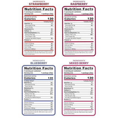 Nature's Turn Freeze-Dried Fruit Snacks, Very Berry Variety Crisps, Pack of 4 (1.2 oz Each)