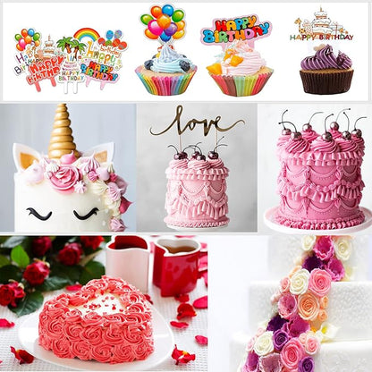 Cake Decorating Supplies Kit Tools 356pcs, Nifogo Baking Accessories with Cake Turntable, Pastry Piping Bag, Piping Icing Tips for Beginners
