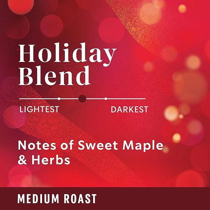 Starbucks K-Cup Coffee Pods, Medium Roast Coffee for Keurig Brewers, Holiday Blend, 100% Arabica, Limited Holiday Edition, 6 Boxes (60 Pods Total)