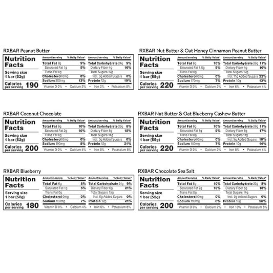 RXBAR Protein Bars, Snack Bars, Variety Pack (12 Count)