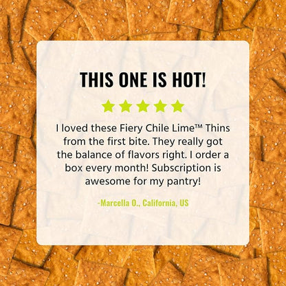 Every Body Eat Snack Thins, Allergen Friendly, Vegan, Gluten Free and Dairy Free (6 Count, Fiery Chile Lime)
