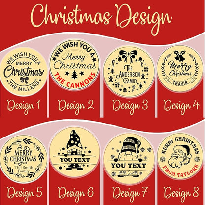 Personalized Christmas Cookie Stamps Customizable Name Cookie Stamps With Handle Cutter For Cookie Baking Decorating Cakes And Handmade Christmas Gifts Perfect (Raised cookie design)