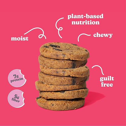 Love + Chew Superfood Soft Baked Cookies, Cherry Almond Flavor, Plant Based Cookie Made With Chia Seeds, Almonds & Cherries for Kids and Adults, Vegan Snacks, Gluten Free, Paleo, Non GMO, 60 Pack
