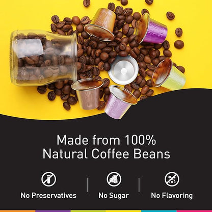 Bestpresso Coffee for Nespresso OriginalLine Machine 120 pods Certified Genuine Espresso Variety Pack, Pods Compatible with Nespresso OriginalLine