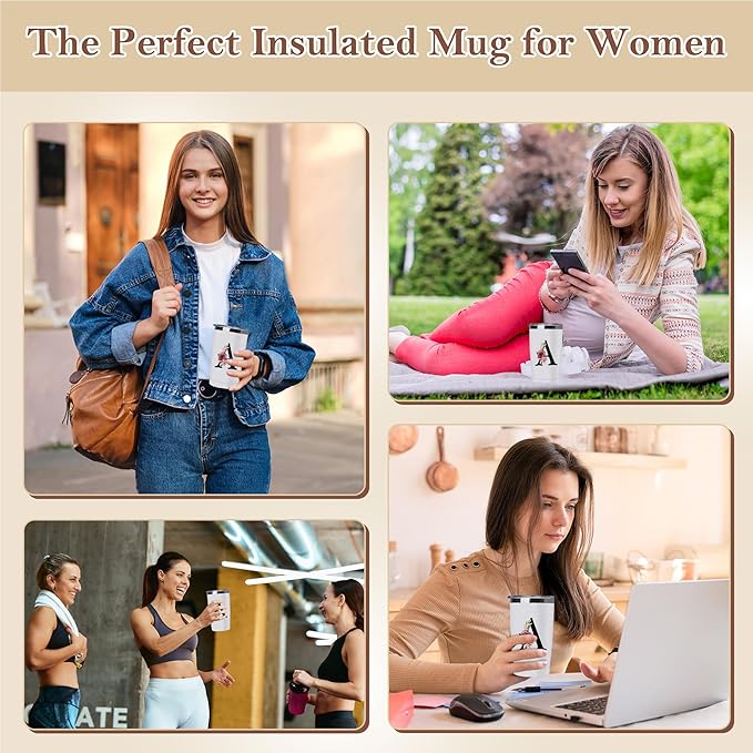 20 Oz Insulated Coffee Cup Lid Car Tumbler Mug Cute Mug Tween College Country Girl 18 19 Year Old Birthday Regalos De Cumpleaños Navidad Mujer Mama Gift Mi Novia Maestra 14 Febrero San Valentín Ideas
