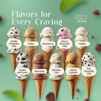 Triple Scoop - Premium Mint Choc Chip Ice Cream Mix For Ice Cream Maker. Simple, Easy, Delicious. From Gourmet Mix To Maker in 5 Min, Makes 2 Creamy Qrts, Made in USA (1 Pack, Mint Choc Chip)