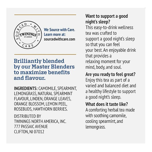 Twinings Sleep Herbal Tea 72 K-Cup Pods for Keurig, 12 Count (Pack of 6), Formerly Nightly Calm, Camomile, Spearmint, & Lemongrass, Naturally Caffeine-Free, Enjoy Hot or Iced