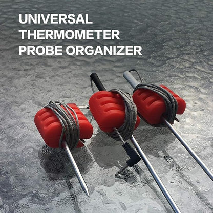 Pot/Cup Clip for Thermometers - Silicone, Non-Scratch, Hand-Free Cooking, Heat Resistant - Compatible with Most Probe Sizes - Great Gift Idea
