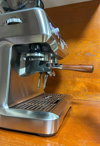 Double Spout Portafilter Compatible with Breville Barista Express Touch Bambino Infuser Duo Espresso Machine - 54mm Espresso Portafilter - Double Shot Filter Basket - Accessories - Wooden