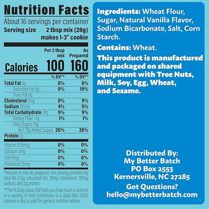 My Better Batch Classic Sugar Cookie Mix, Gourmet Baking Mix for Homemade Taste, 4 Pack (Makes 64 Cookies Total)