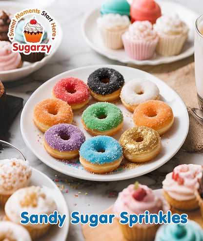 Edible Blue Sprinkles,Christmas Sanding Sugar for Cake Decorating,Sprinkle Crystals Mix for Cookies,Ice Cream,Fondant Cake,Caramel Apples,Cupcakes,Desserts,Blue Sugar Sprinkles,150g/5.3oz